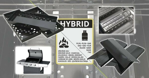 Grill HYBRID CORE gáz/faszén