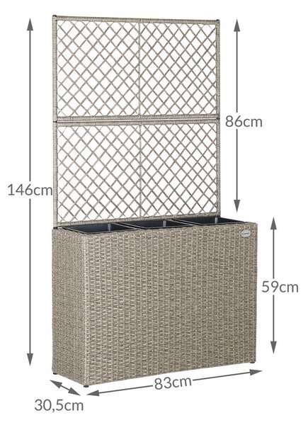 Casaria® Virág box fonott betéttel - krém