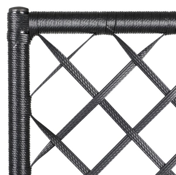 Casaria® Virág box fonott betéttel - fekete