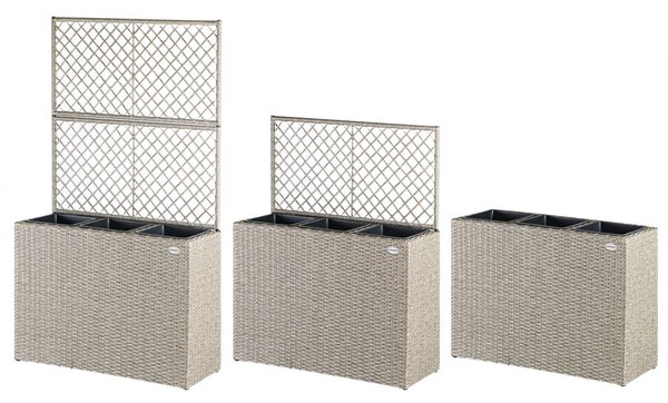 Casaria® Virág box fonott betéttel - krém