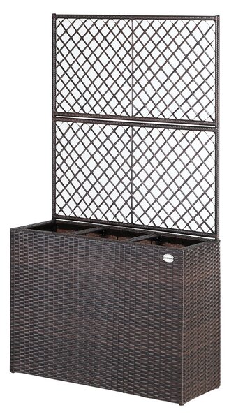 Casaria® Virág box fonott betéttel - barna