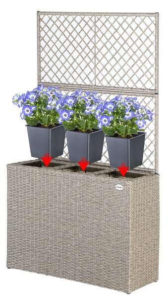 Casaria® Virág box fonott betéttel - krém