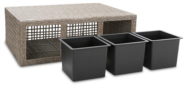Casaria® Virágtartó 83x30,5x60 cm - krém