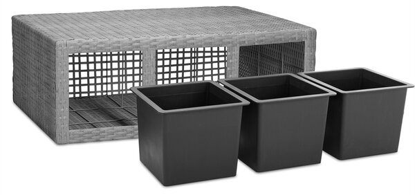 Casaria® Virágcserép 83x30,5x60 cm - szürke