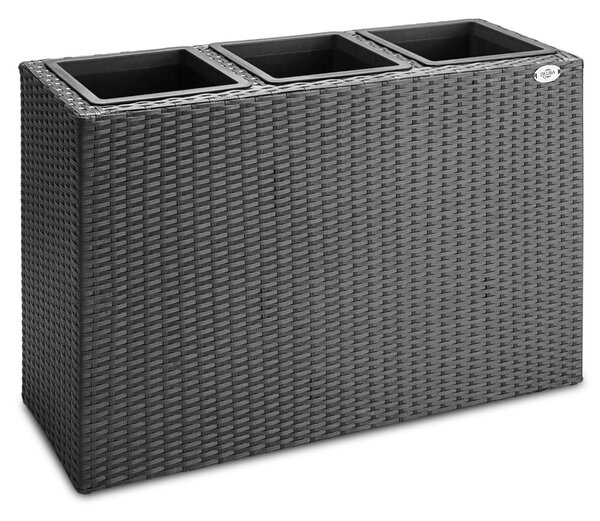 Casaria® Virágtartó 83x30,5x60 cm - fekete