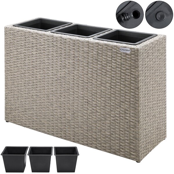 Casaria® Virágtartó 83x30,5x60 cm - krém