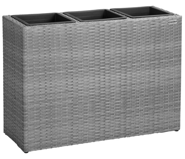 Casaria® Virágcserép 83x30,5x60 cm - szürke