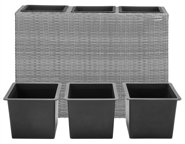 Casaria® Virágcserép 83x30,5x60 cm - szürke