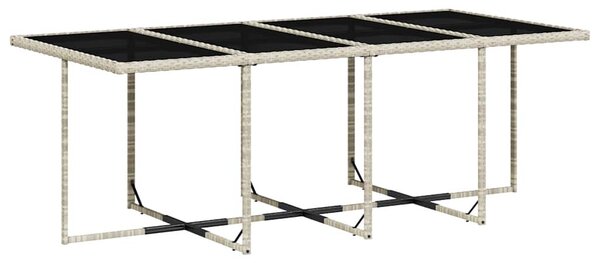 13 részes szürke polyrattan kerti étkezőgarnitúra párnákkal