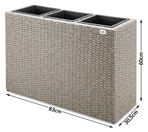 Casaria® Virágtartó 83x30,5x60 cm - krém