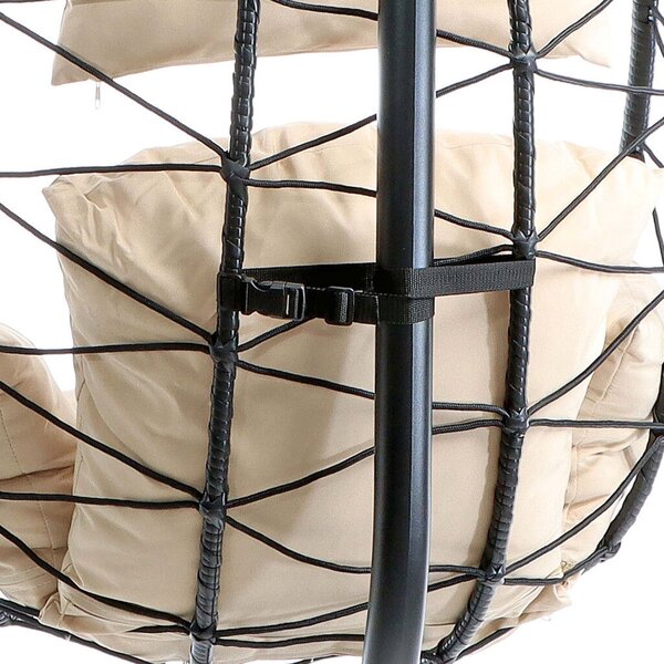 Rattan Függőszék bel- és kültérre kerettel és ülőpárnával 64739