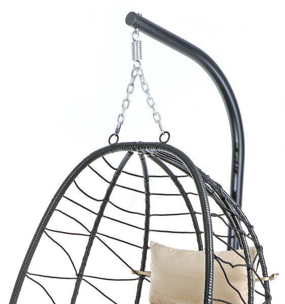 Rattan Függőszék bel- és kültérre kerettel és ülőpárnával 64739