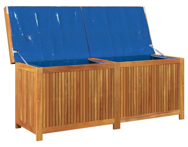 VidaXL tömör akácfa kültéri párnatartó láda 150x50x60,5 cm