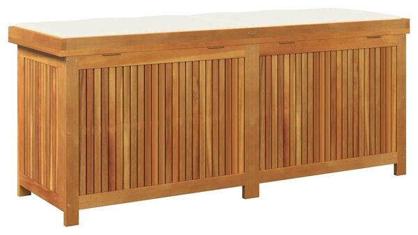 VidaXL tömör akácfa kültéri párnatartó láda 150x50x60,5 cm