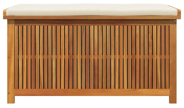 VidaXL tömör akácfa kültéri párnatartó láda 113x50x60,5 cm