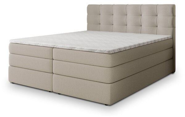AREZI ágyneműtartós boxspring ágy 180x200 - bézs
