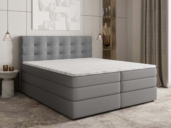 AREZI ágyneműtartós boxspring ágy 140x200 - szürke