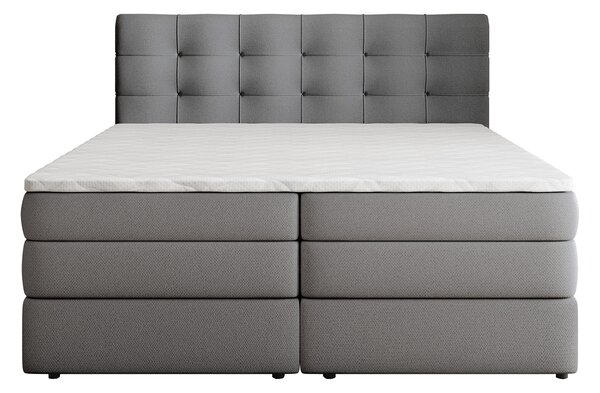 AREZI ágyneműtartós boxspring ágy 140x200 - szürke