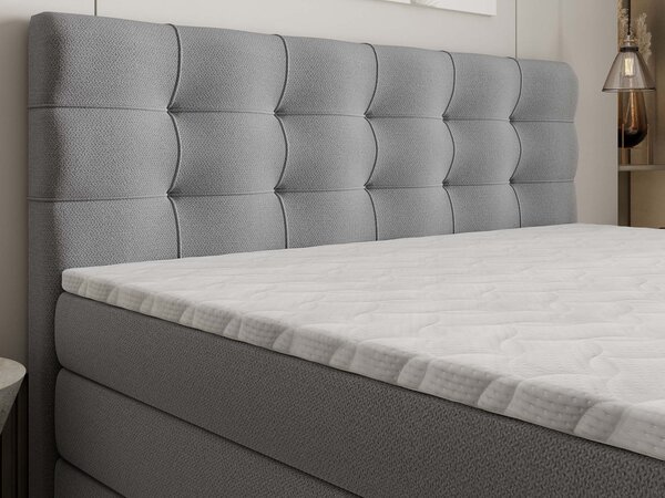 AREZI ágyneműtartós boxspring ágy 140x200 - szürke