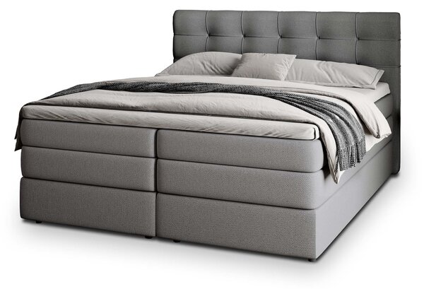 AREZI ágyneműtartós boxspring ágy 140x200 - szürke