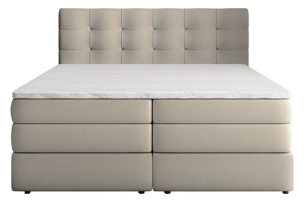 AREZI ágyneműtartós boxspring ágy 180x200 - bézs