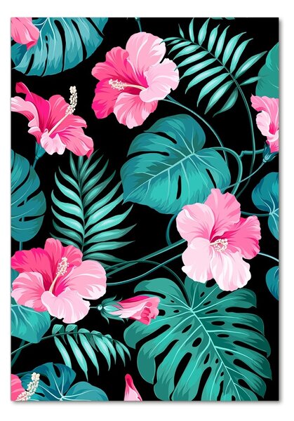 Photo kép üveg Hawaii virágok