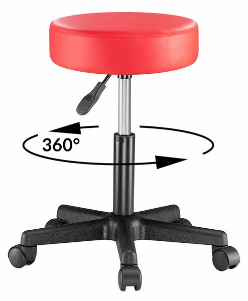 Casaria® Gurulós puff - piros