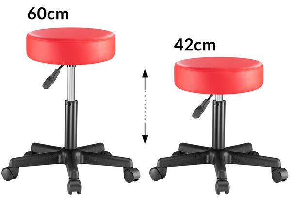 Casaria® Gurulós puff - piros