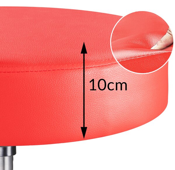 Casaria® Gurulós puff - piros