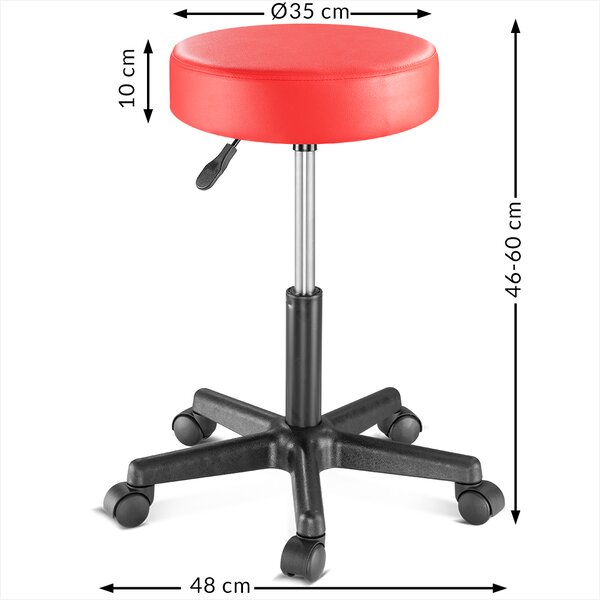 Casaria® Gurulós puff - piros