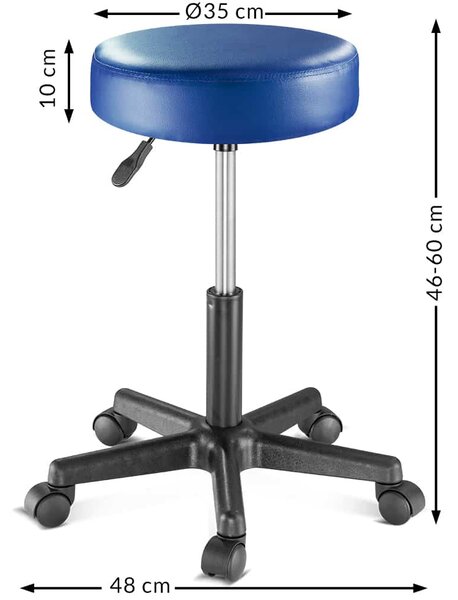 Casaria® Gurulós puff - kék