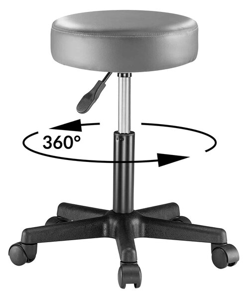 Casaria® Gurulós puff - szürke
