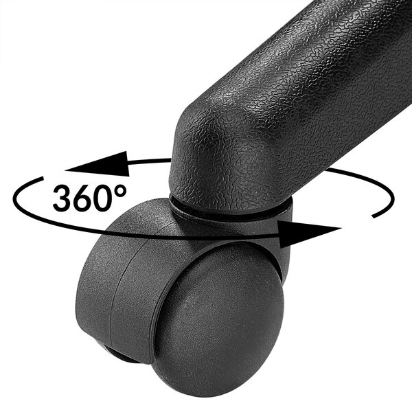 Casaria® Gurulós puff - szürke