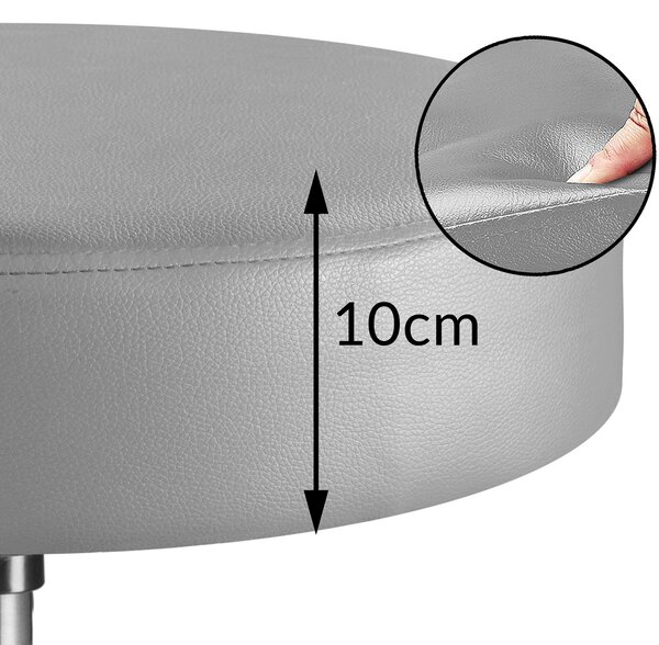 Casaria® Gurulós puff - szürke