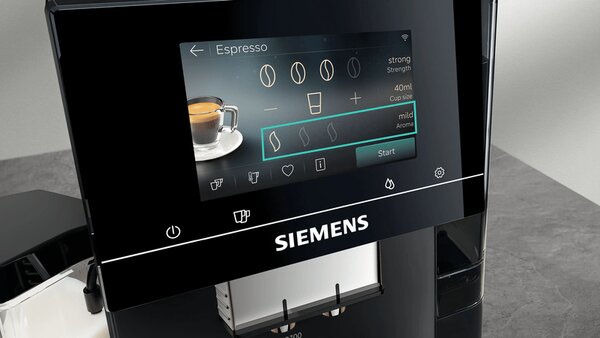 Siemens EQ700 iAroma Automata kávéfőző, fekete (TQ725E03)
