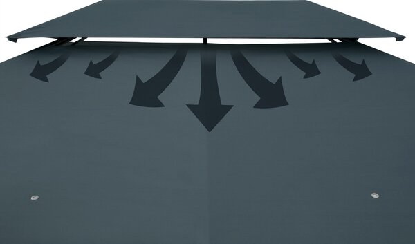 Deuba Topas kerti pavilon 4x3 m - antracit