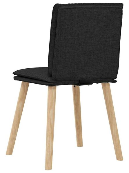 VidaXL 6 db fekete szövet étkezőszék