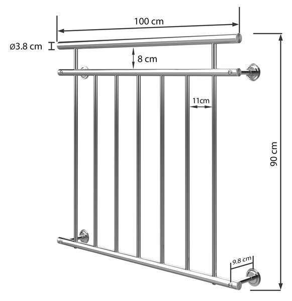 Monzana® Erkélykorlát - 90x100 cm