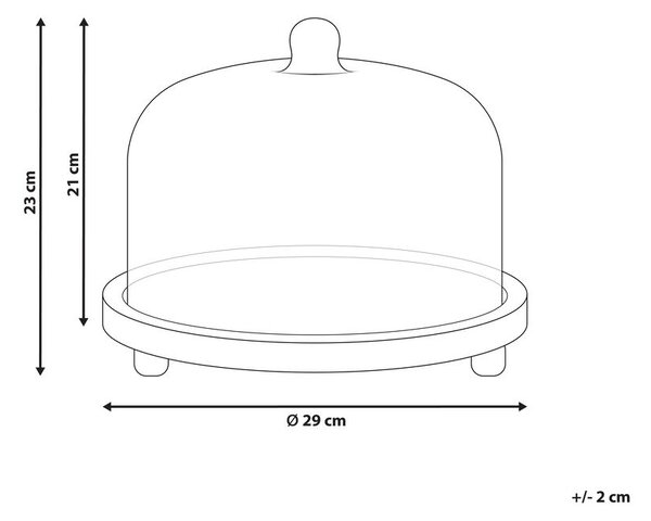 Tortaállvány FAJUM Mangófa Világosbarna