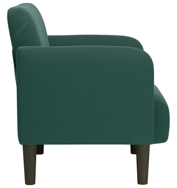 VidaXL sötétzöld bársony kanapészék karfás szék 54 cm