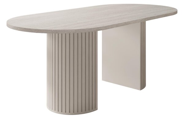 Asztal Comfivo Ulma, 75x90cm, Bézs, Világos Travertine