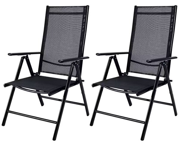 Casaria® 2 darabos alumínium fotel szett - antracit