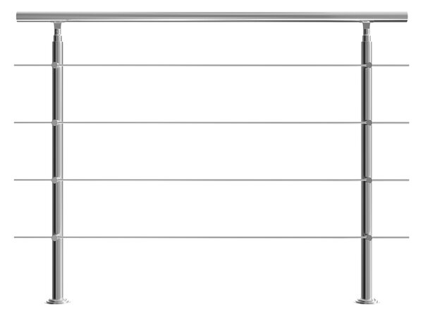 Monzana® Lépcsőkorlát 4 támasztóval - 150 cm