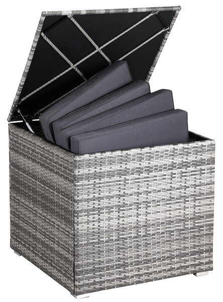 Casaria® Tároló doboz 75x75x70 cm - szürke