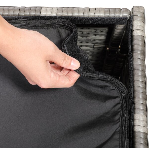 Casaria® Tároló doboz 75x75x70 cm - szürke