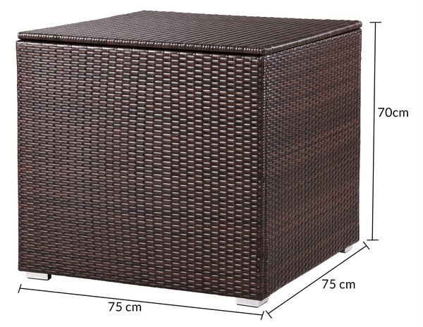 Casaria® Tároló doboz 75x75x70 cm - barna