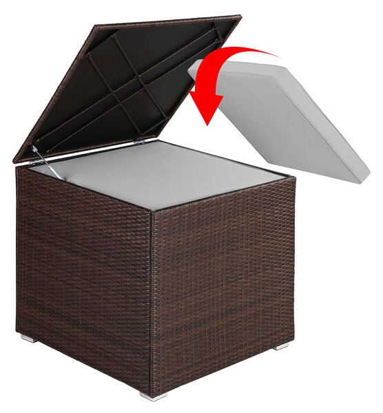 Casaria® Tároló doboz 75x75x70 cm - barna