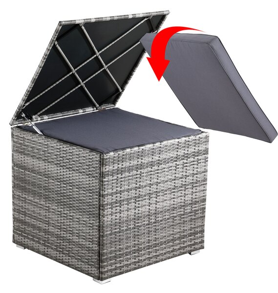 Casaria® Tároló doboz 75x75x70 cm - szürke