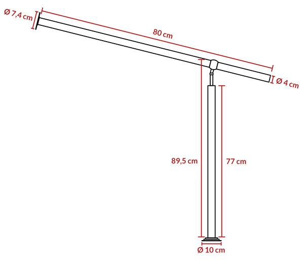 Monzana® Lépcsőkorlát - 80 cm