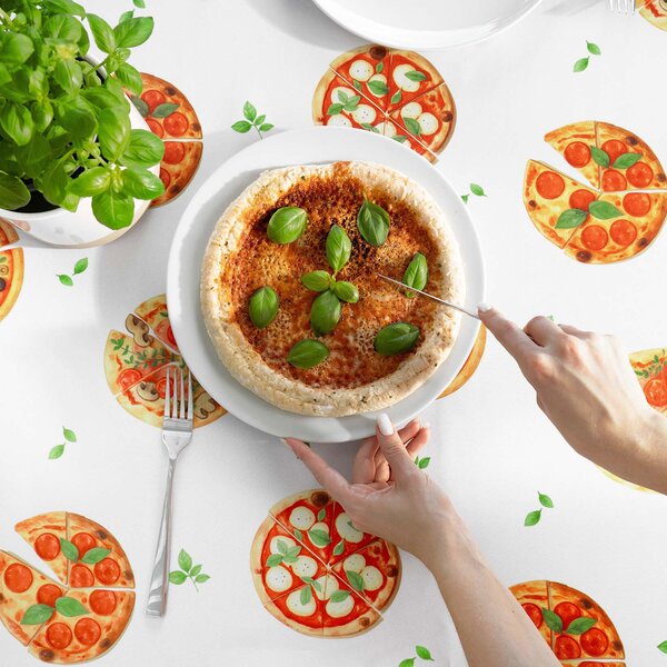 Goldea teflonos asztalterítő - ízletes pizza 120 x 180 cm